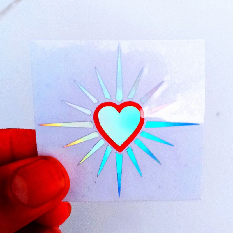

STIKER HATI BERSINAR HOLOGRAM/BIASA