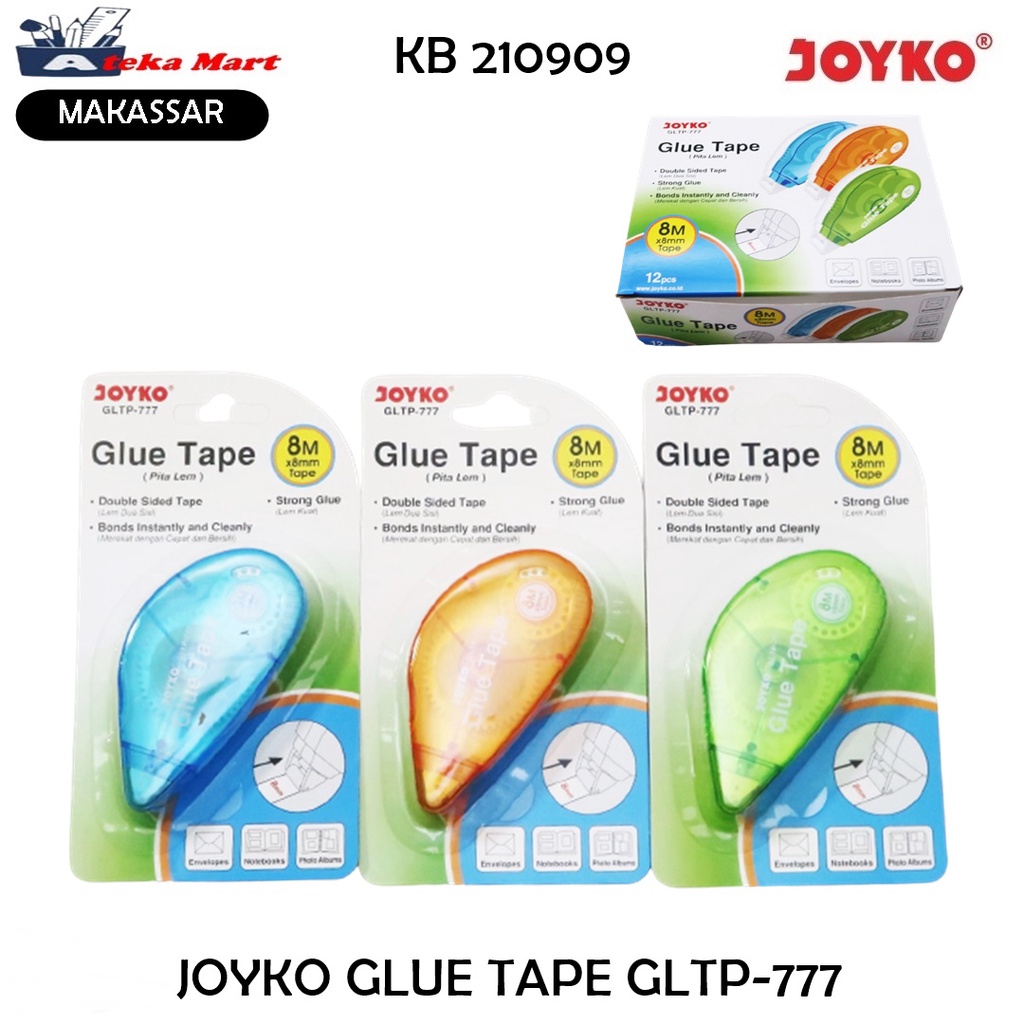 

[BOX/12PCS] JOYKO GLUE TAPE GLTP-777 LEM PITA DUA SISI