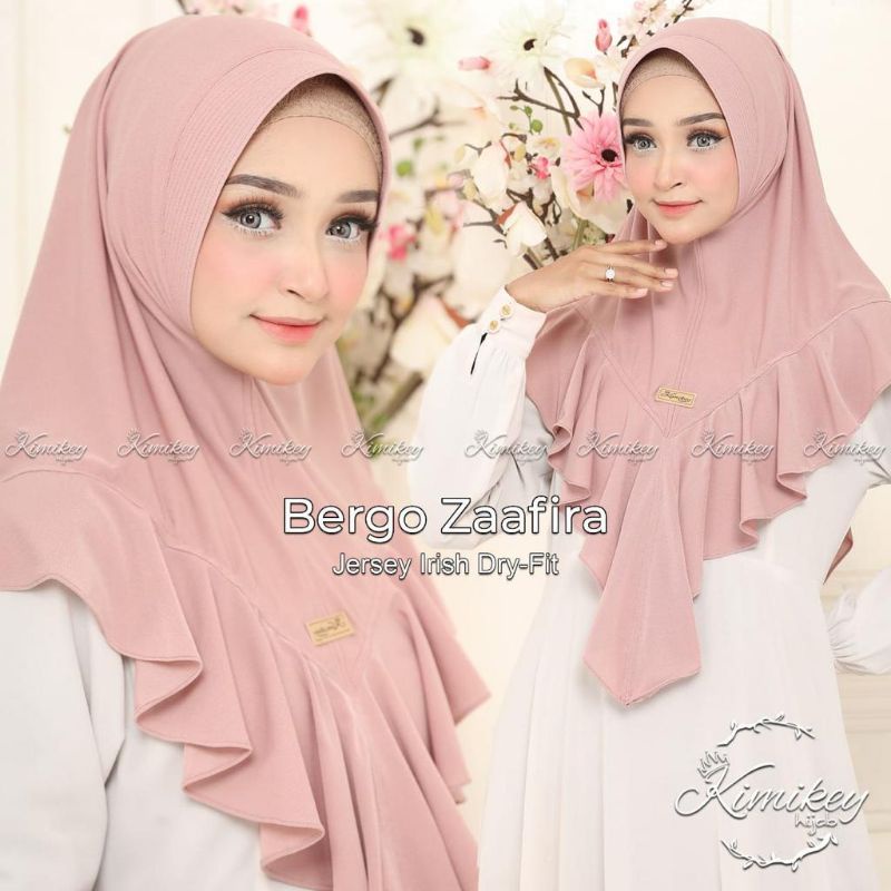 #017 Hijab ZAAFIRA Kimikey Hijab Jilbab Instan Premium Jersey Irish Dry Fit Kerudung Bergo Pad Rempe