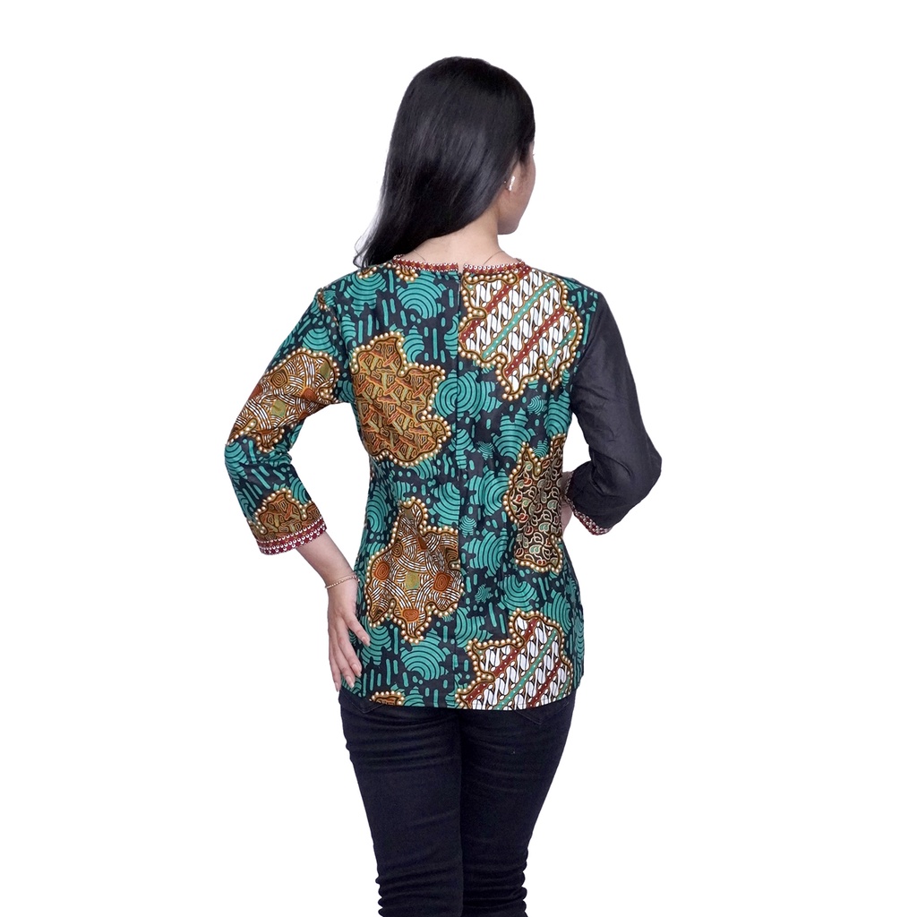 Atasan Batik Trendy Minimalis Lengan 7/8 dan Pendek Bahan Katun