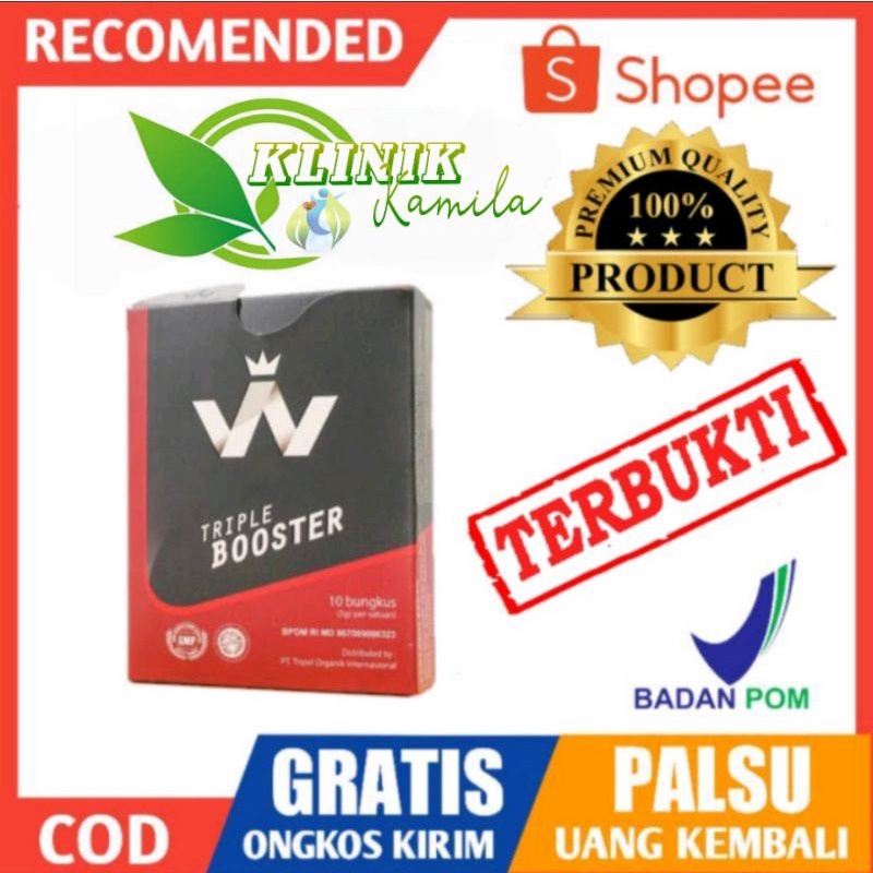 Triple Booster Original ECER 10 Sachet Asli Minuman Serbuk Inpoten Pria