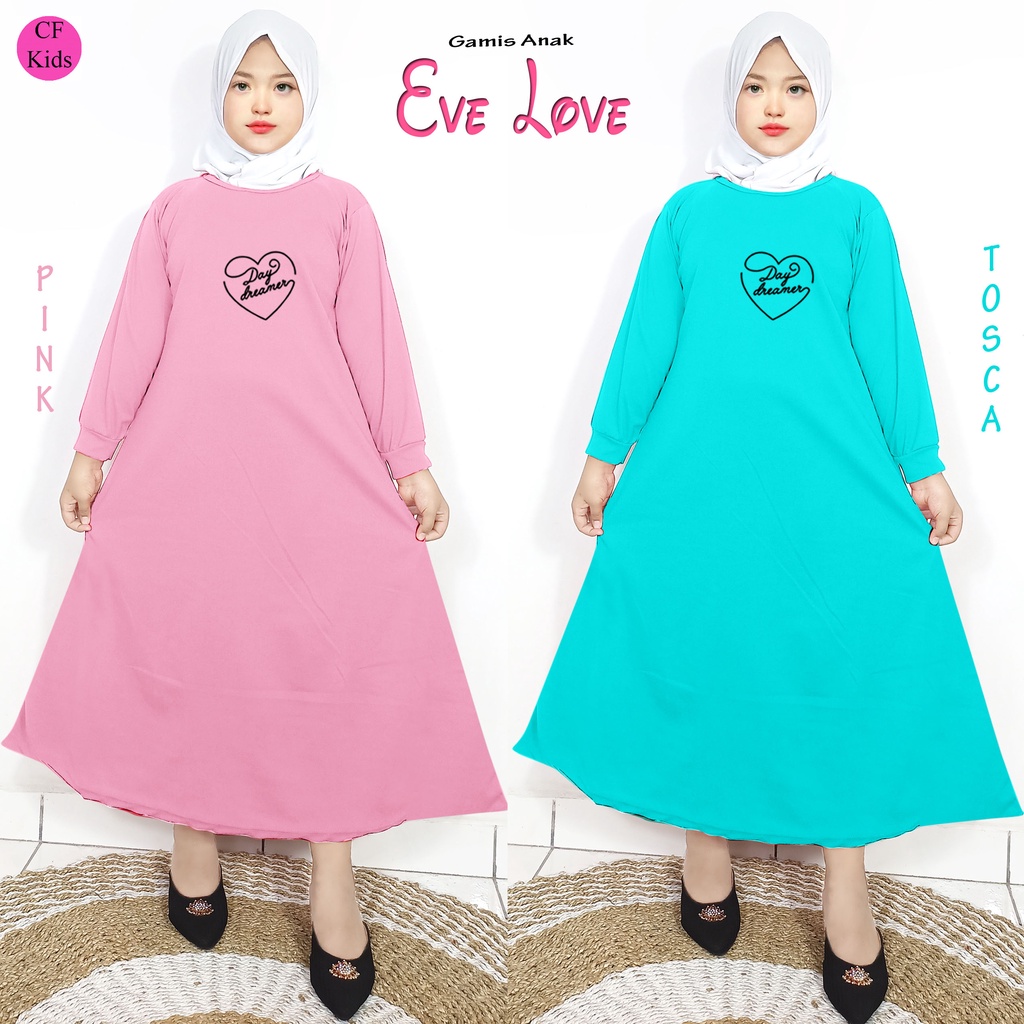 Gamis Anak Perempuan DTF Eve Love CF Kids