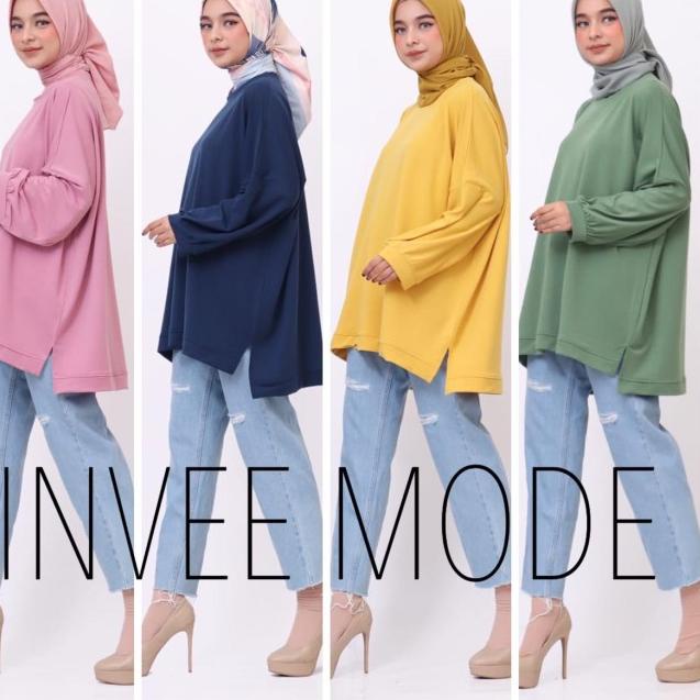 ATASAN BLOUSE BATWING JUMBO BIGSIZE OVERSIZE BABYTERRY SPANDEX - 1795 - Putih, 3L