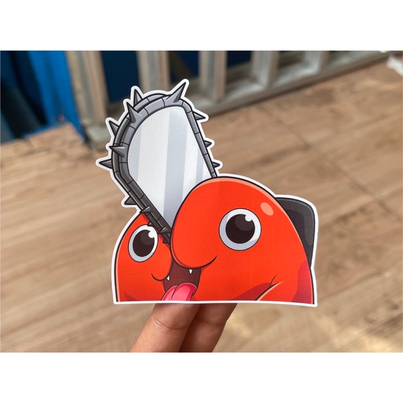 

Stiker Chainsaw Man Pochita Peeker Besar