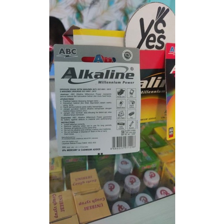 Alkalin Baerai Isi 2 Sedang AA Batrai Alkaline Millennium Power Jam Dinding Remote Mainan Game