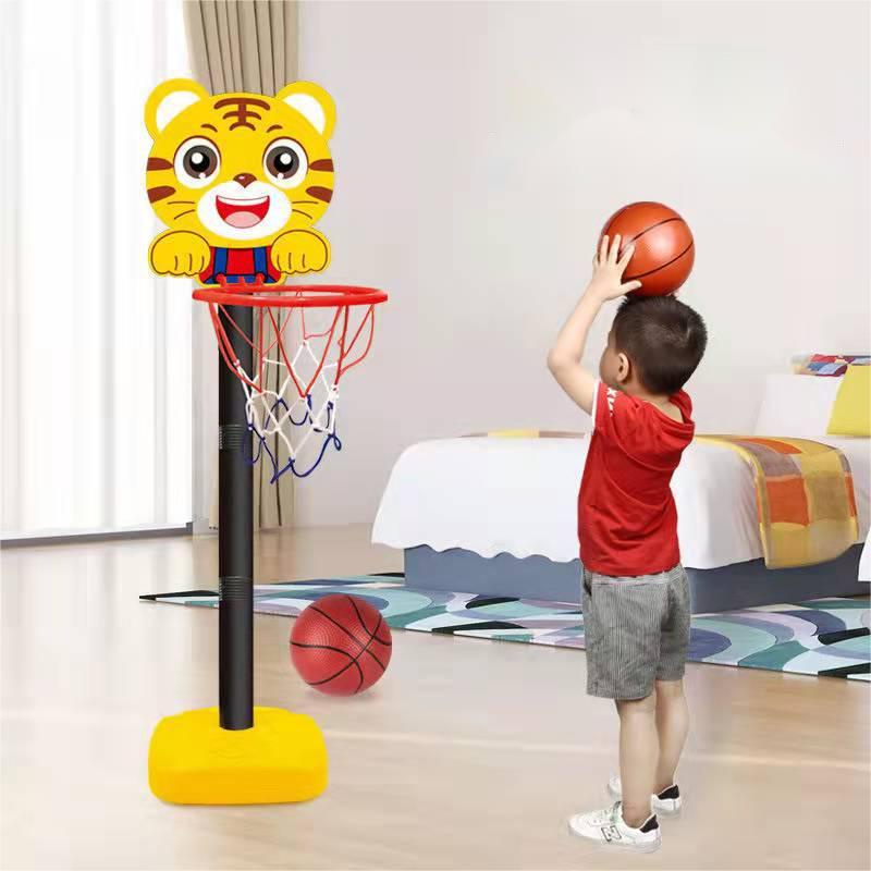 Mainan Ring Bola Basket Anak Karakter Animal Dengan Set Lengkap Tiang Bola dan Pompa