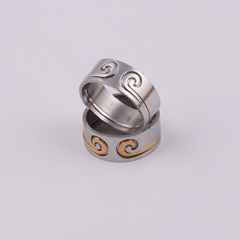 Cincin Hoop Warna Emas Untuk Pria Dan Wanita