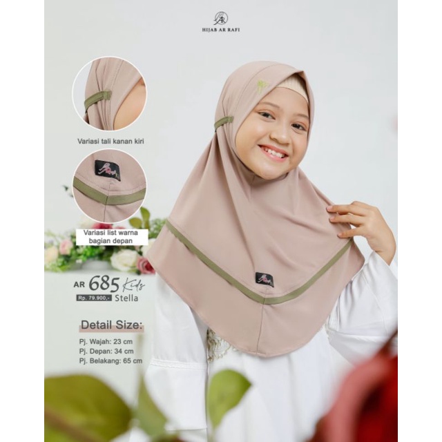 Hijab Arrafi AR 685 STD & KIDS // HIJAB COUPLE // Nikmat Hijab Store