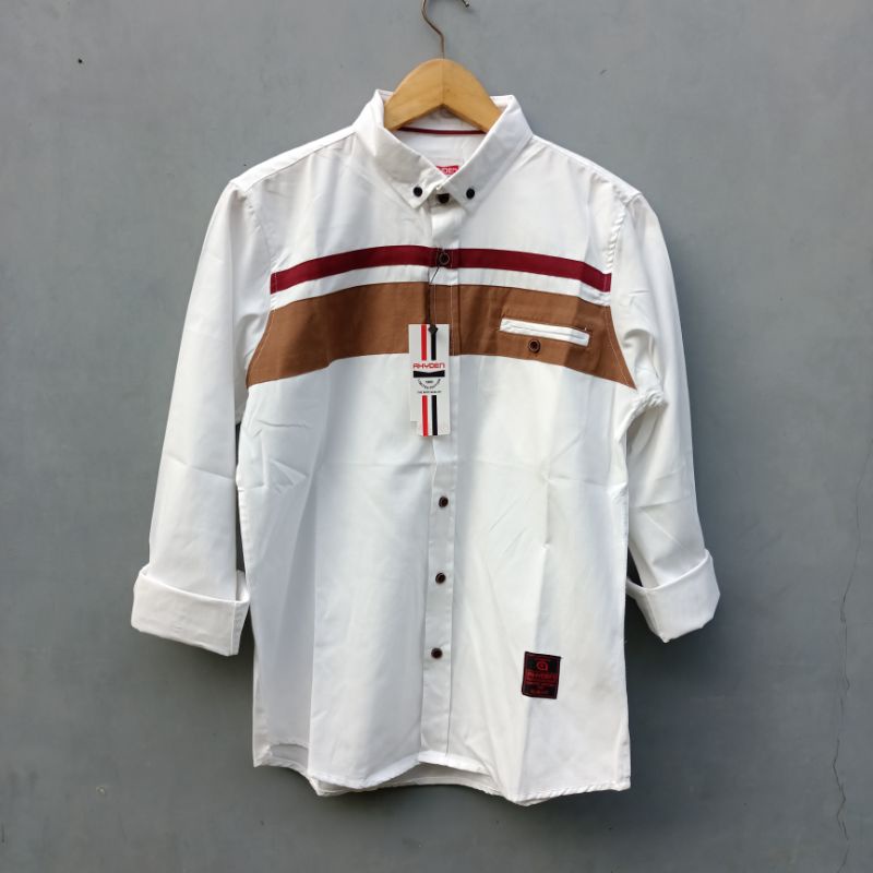 TERBARU KEMEJA MOTIF PRIA LENGAN PANJANG kemeja lengan panjang pria motif garis garis