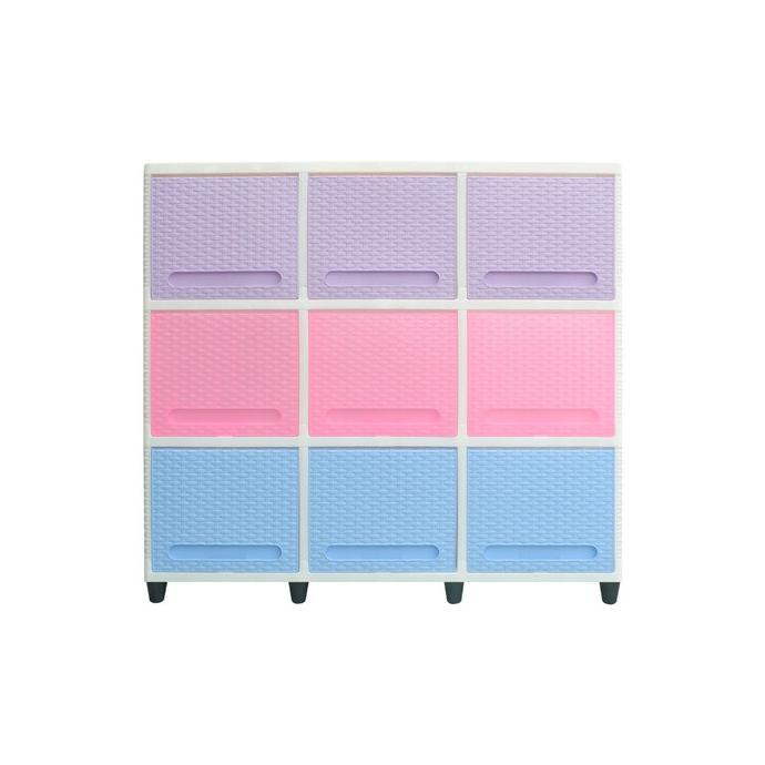 

lemari plastik triple club flip 3 susun stock ready