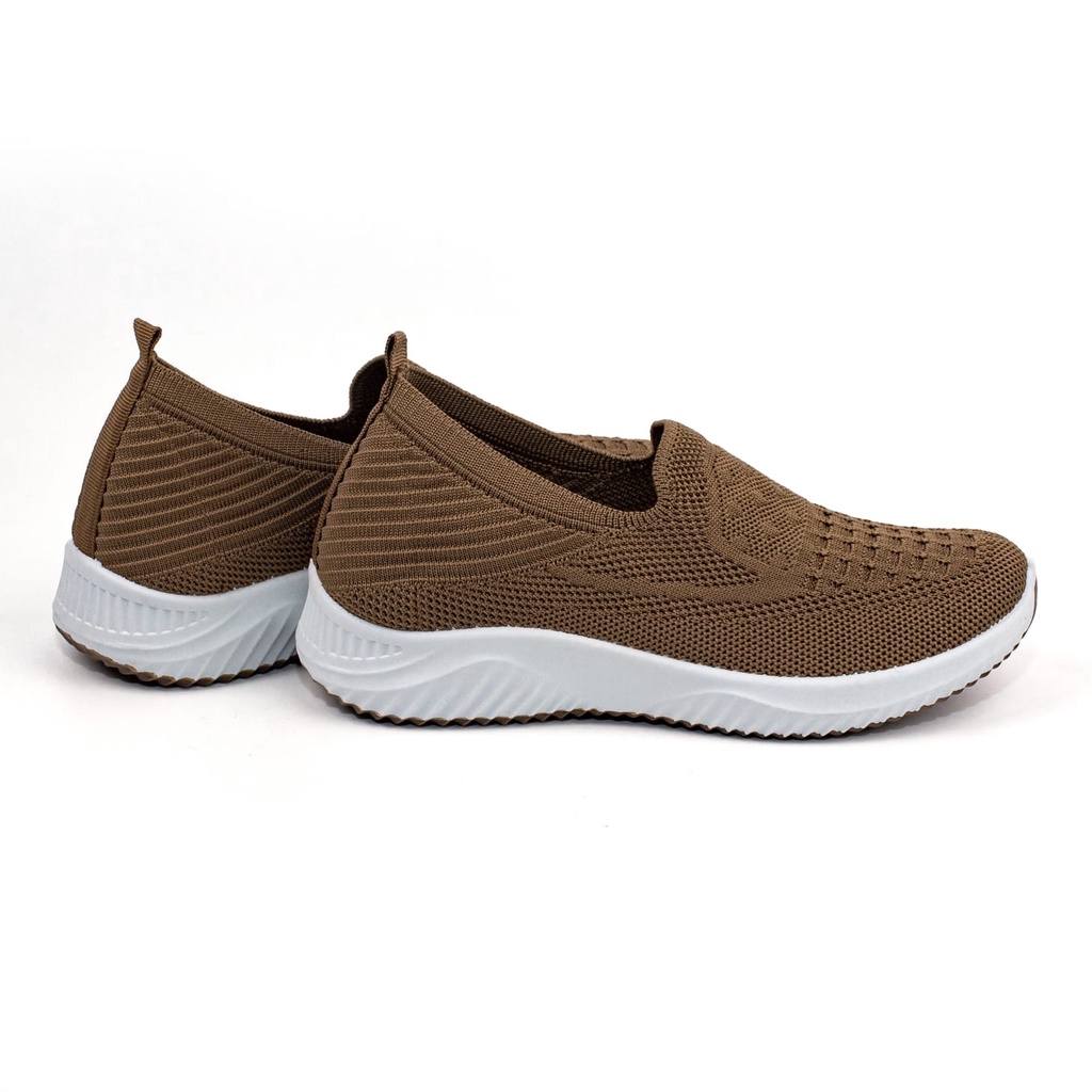 Sepatu Wanita Sneakers Wanita Import Rajut Cewek Sport Shoes Kasual Fashion Wanita Model Slip On K8120