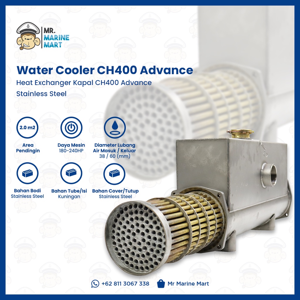 Jual Water Cooler CH400 Advance Heat Exchanger Kapal Stainless Steel