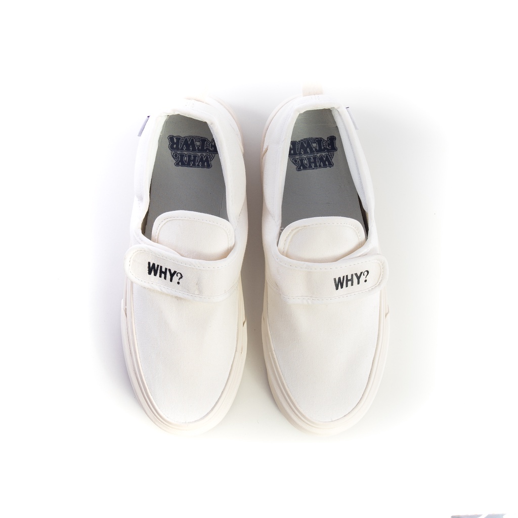 Sepatu Why Footwear - Slip On Ganciet Full White