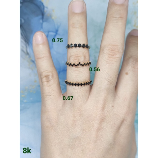 Cincin mata hitam murah ringan kadar 375