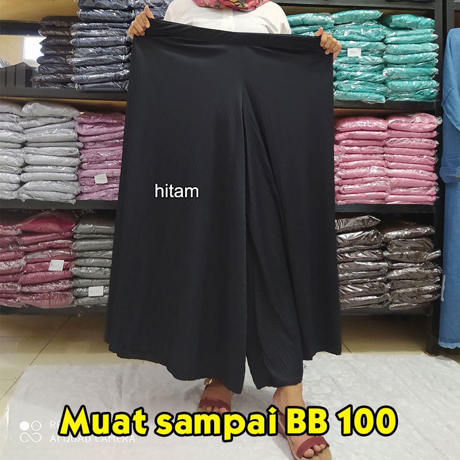 Bisa untuk bumil - Kulot plisket super jumbo xxl tebal