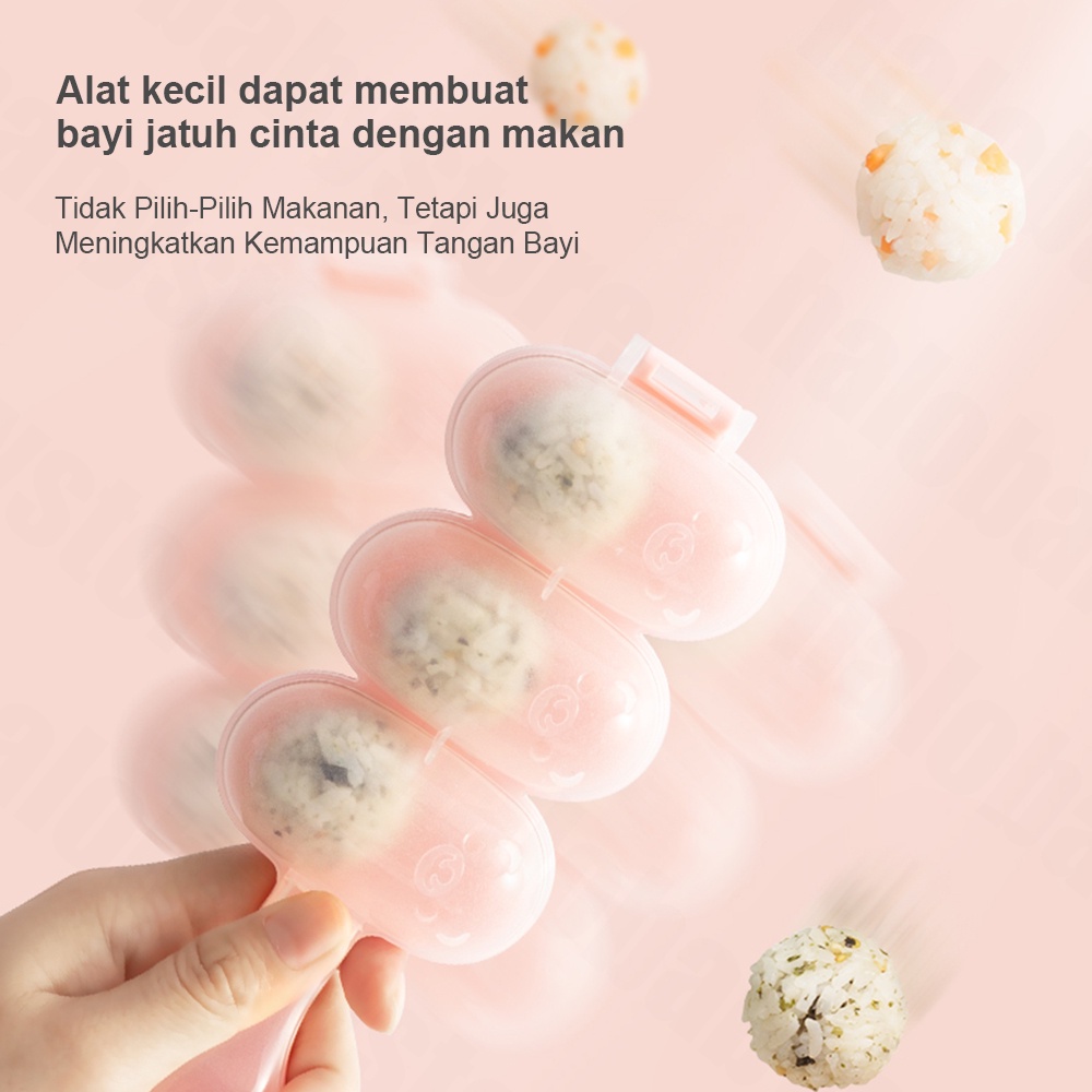 Halo Baby cetakan nasi bulat/cetakan pembuat bola nasi/rice ball shaker