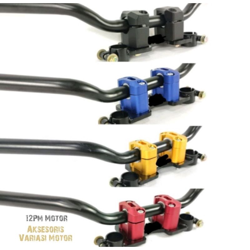 Stang Rzr Roadrace fulset untuk motor sonic150/satria Fu pnp tinggal pasang,lengkap dengan dudukan,s