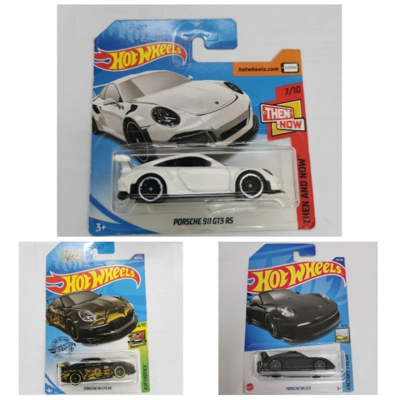 Hot Wheels Porsche 911 GT3 RS 2020 hitam putih white short card basic reguler hotwheels