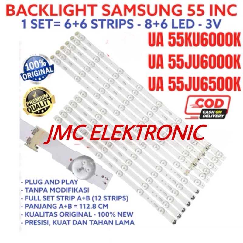 BACKLIGHT TV LED SAMSUNG 55 INC UA 55KU6000 55JU6000 55JU6500 55KU6000K 55JU6000K 55JU6500KMPU BL 14K 3V 55KU 55UJ UA55KU6000K UA55JU6000K UA55JU6500K UA-55JU6000K UA-55JU6500K UA55KU6000 UA55JU6000 UA55JU6500 55INCH 55IN 14LED KANCING