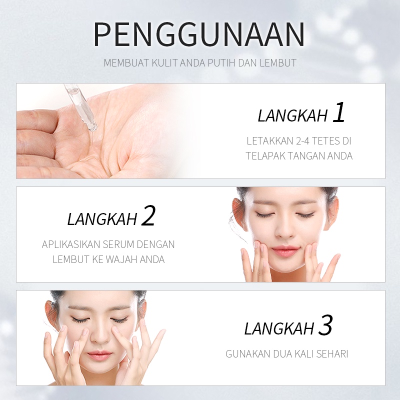 LAIKOU PRO Serum Mencerahkan Memudarkan Flek Esensial Mengencangkan Pori-pori 12ml