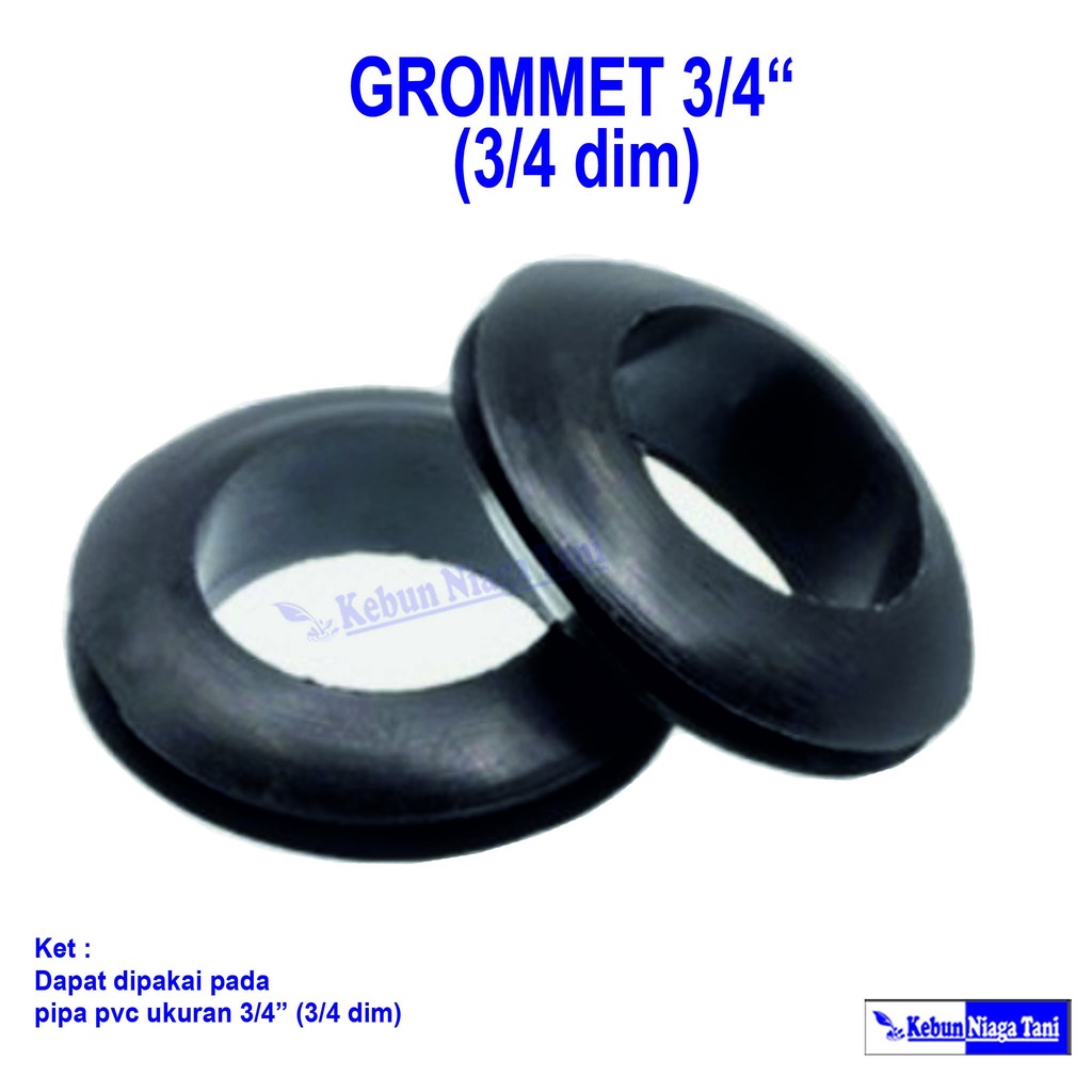 Grommet 3/4" - Grommet tiga per empat dim - Grommet pipa 3/4 dim - grommet 25 mm - Grommet pipa 3/4 