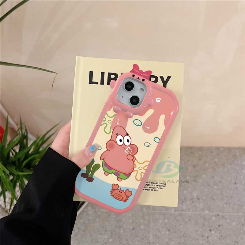 Realme 10 C55 C30 C31 C33 C35 C21Y C25Y RealmeC11 C25 C17 C15 C12 C3 C2 7i 5 5i 6i Spongebob Dan Patrick Little Monster Frame Lensa Phone Case Binteacase