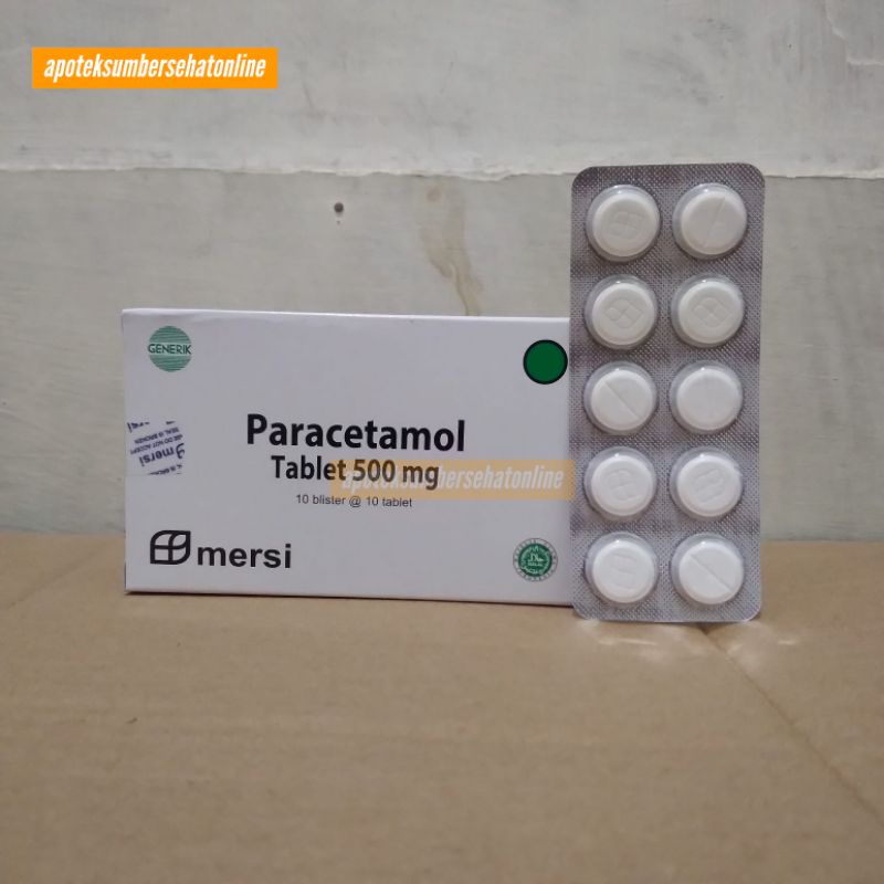 Jual Paracetamol 500mg PerBOX Isi 100 Tablet Meringankan Rasa Sakit ...