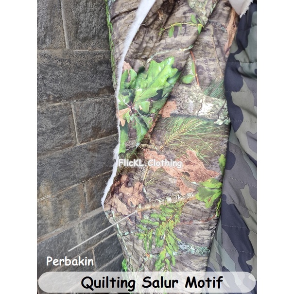 Bahan Kain Quilting Motif Quilting Padding Corak Quilting Salur Parasut Motif Dakron Quilting Loreng