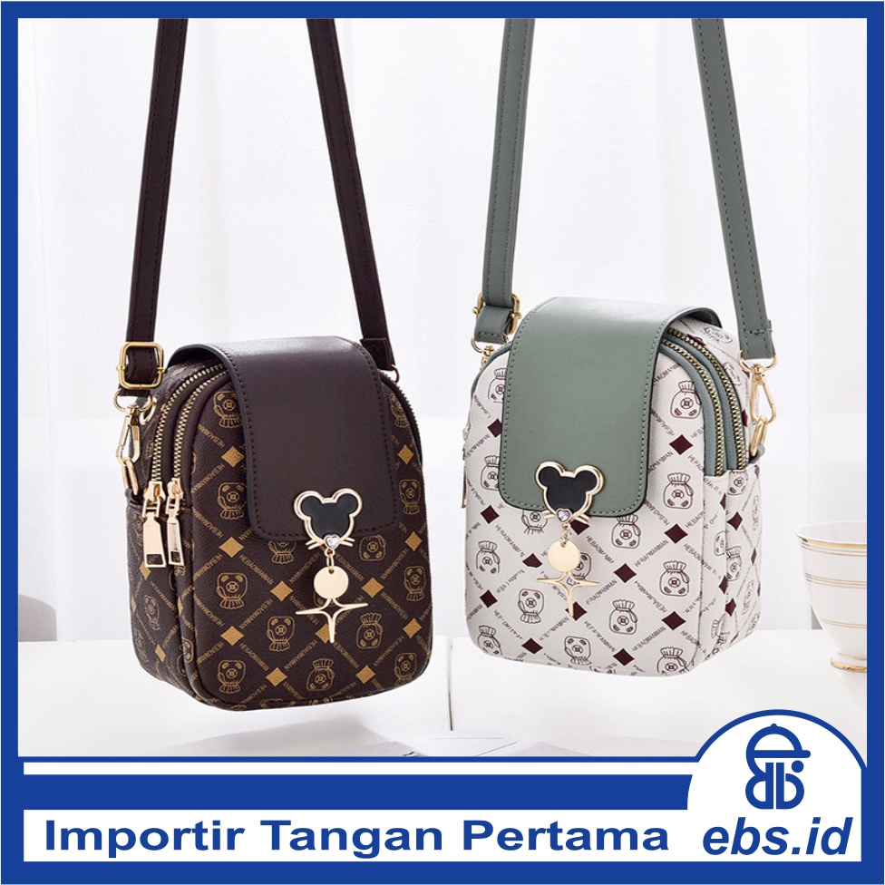 𝐄𝐁𝐒 ✅ TW014 Tas Selempang Wanita Motif Mickey Minnie Simple Mini Tas Bahu Import Murah