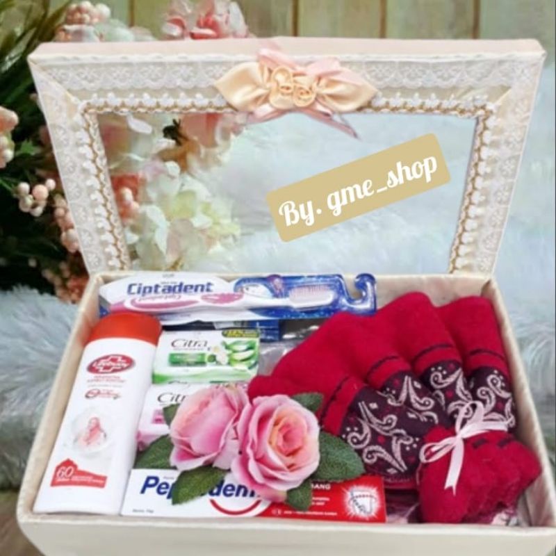 Paket Hantaran Seserahan Lamaran Pernikahan Nikah Perlengkapan Peralatan Mandi Free Box