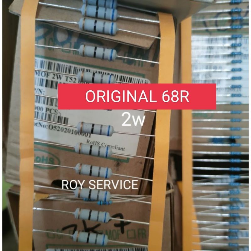 Resistor 68 Ohm 2W Original Taiwan / R 68 Ohm 2W Original Taiwan / 68 R 2W Original Taiwan