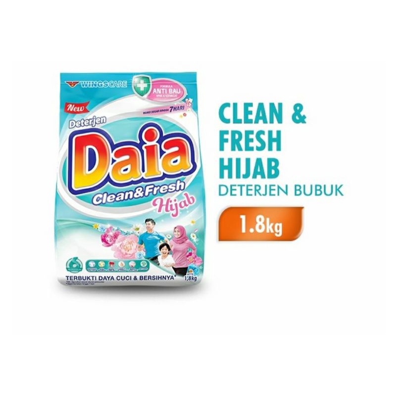 Daia Detergent Bubuk Hijab Clean &amp; Fresh 1.7g