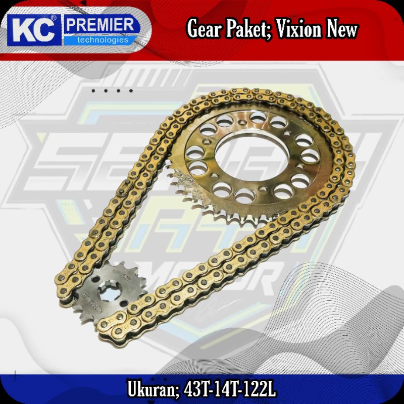 KCP GIR GEAR PAKET VIXION NEW/MX KING (428H-43T-14T-122L)