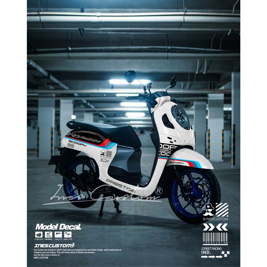 DECAL SCOOPY STIKER SCOOPY SIMPLE CONCEPT