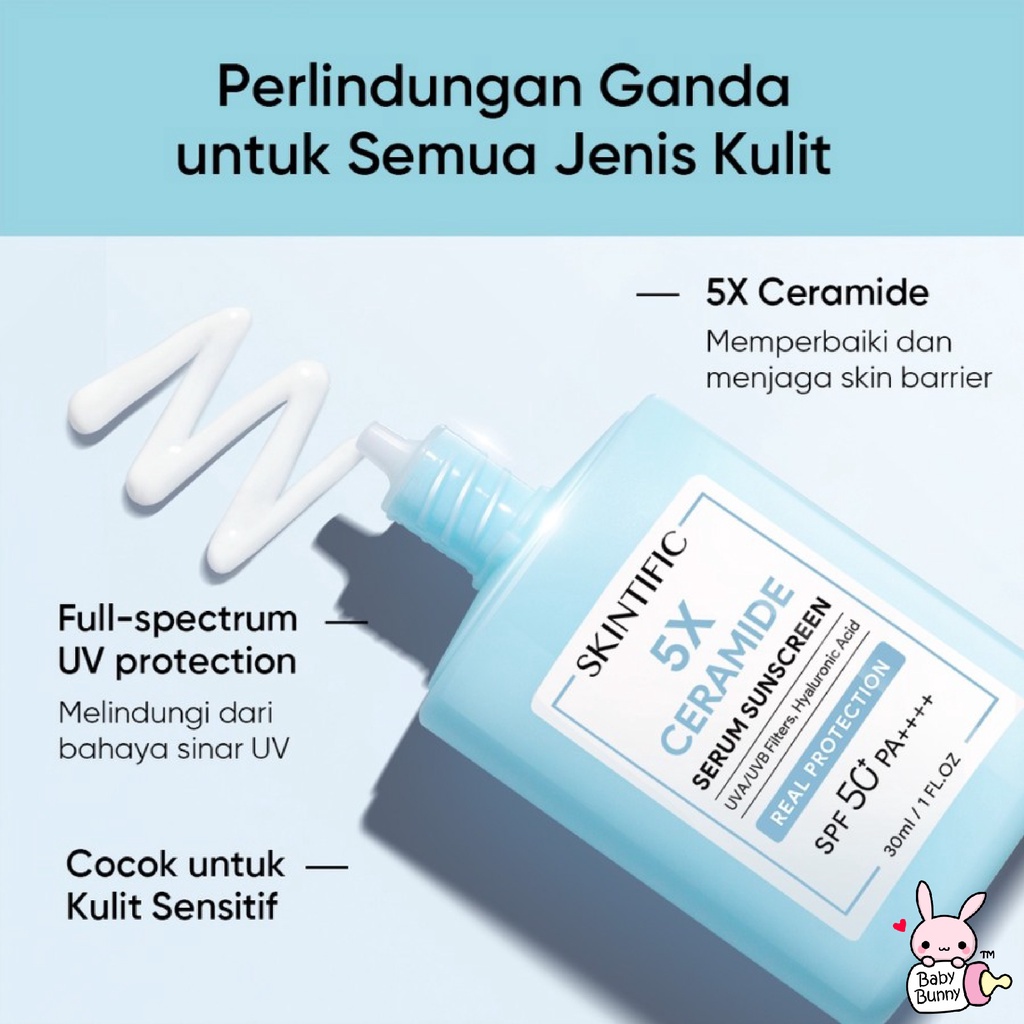 ❤ BELIA ❤ SKINTIFIC 5X Ceramide Series | Moisturzer | Cleanser | Soothing Toner | Serum Sunscreen | Repairing Mask | Repair Serum | BPOM