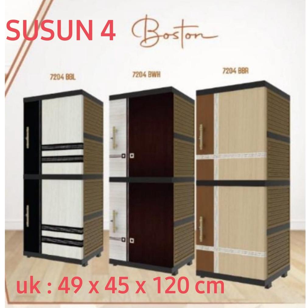 *Terbaik* LEMARI PAKAIAN PLASTIK NAIBA NACASE FULL KUNCI SUSUN 4 .