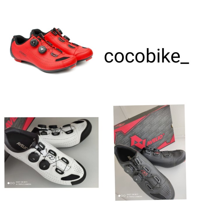 SEPATU SEPEDA CLEAT ROADBIKE AVELIO BKN SANTIC SHIMANO