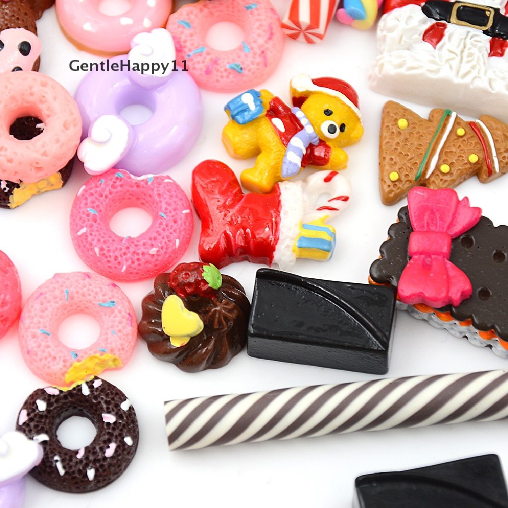 Gentlehappy 30Pcs 1: 12rumah Boneka Miniatur Makanan Kerajinan Rumah Ornamen Boneka Dessert Mainan Anak id