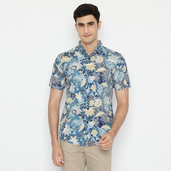 Platini Kemeja Batik Pria Lengan Pendek Katun 73182