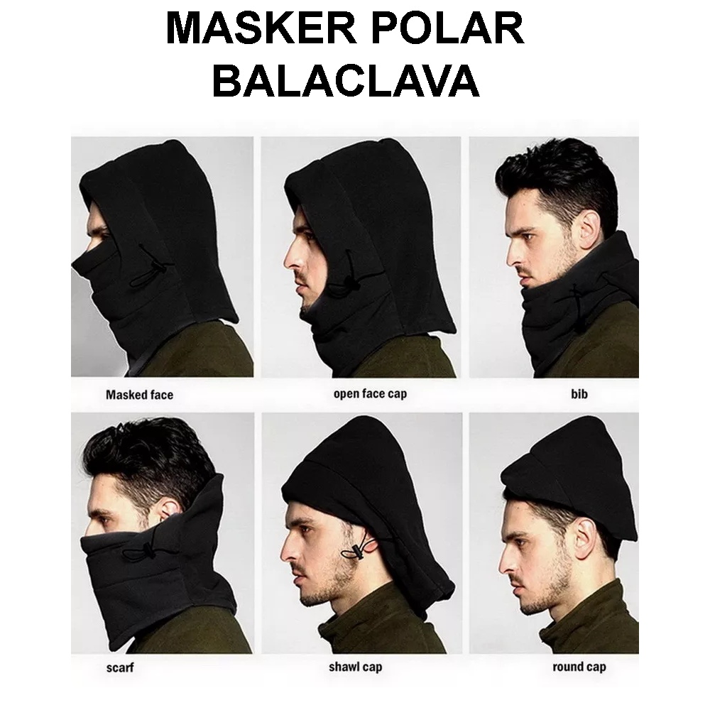 Masker Full Face Balaclava Windproof / Masker Ninja Motor Multi Fungsi