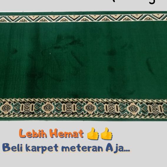 Karpet tebal 8mm sejadah mushola Karpet masjid Medeena meteran murah - Merah Polos M