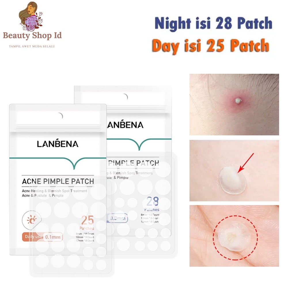 Beauty Jaya - Lanbena Acne Pimple Patch Day &amp; Night Treatment Stiker Jerawat Wajah Komedo Skincare