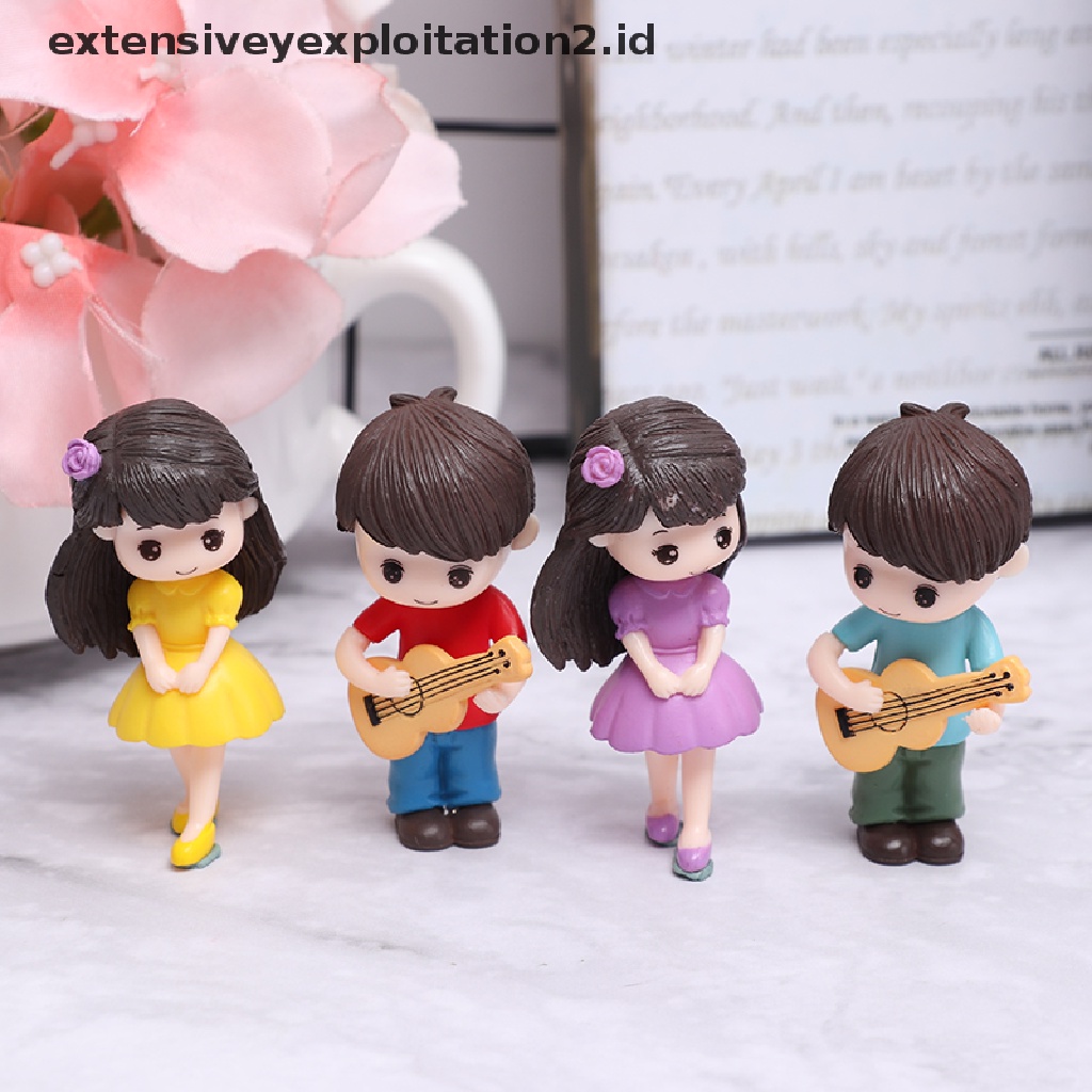 2 Pcs Ornamen Miniatur Gitar Untuk Pasangan