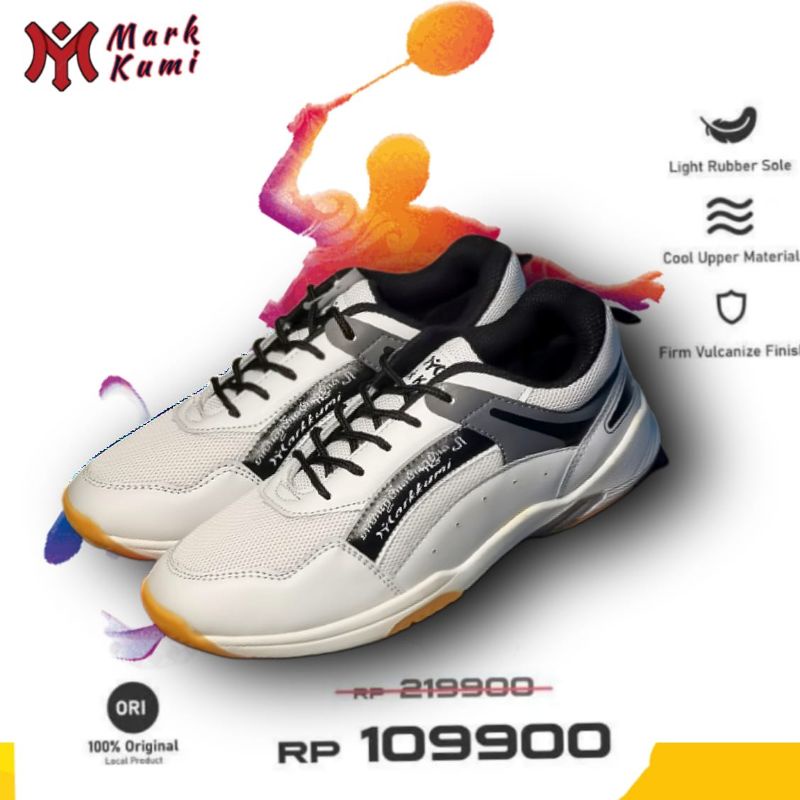 SEPATU BATMINTON TENIS DAN VOLI ORIGINAL MARKKUMI POWER ENERGI