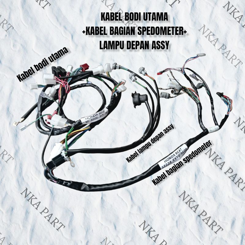 KABEL BODI BODY KOMPLIT BEAT CARBU KARBU LAMA + SPEDOMETER BONUS PITING LAMPU DEPAN