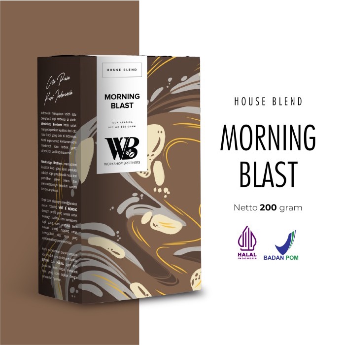 

WORKSHOPBROTHER KOPI MORNING BLAST BLEND 200GRAM BIJI ATAU BUBUK