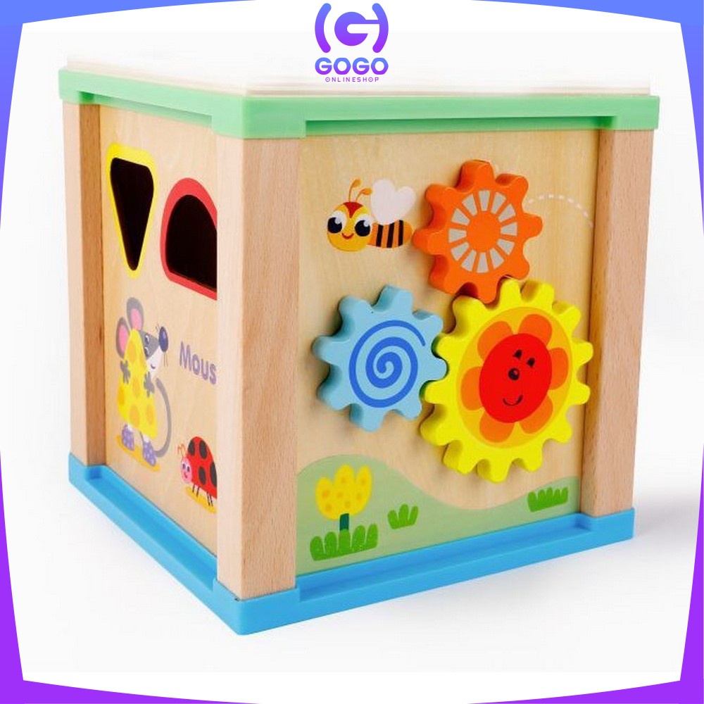 GOGO-M65 Mainan Edukasi Anak Puzzle Kayu Intelligence / Wisdom Box Busy Box Multifungsi Wooden Toys