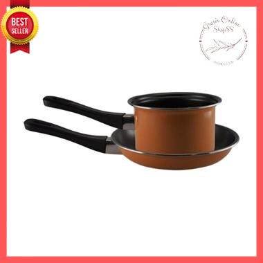 GOS - D308- Satu SET Panci dan Teflon Murah / Set Milk Pan 14cm + Fry Pan 20cm