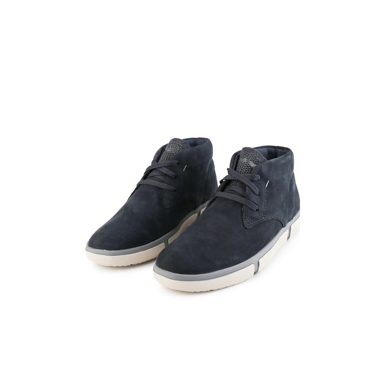 HM005 SEPATU BOOT HUSH PUPPIES PRIA ORIGINAL BOOTS CASUAL KULIT ASLI BRANDED BIRU NAVY BLUE