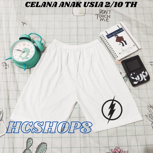 Celana Pendek Anak Laki Laki Perempuan Polos PETIR Usia 2-16th Unisex